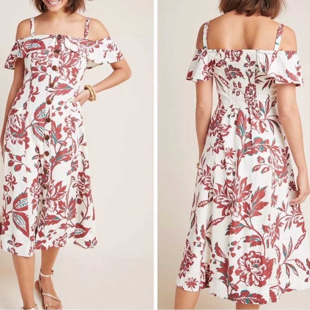 Anthropologie Oahu Midi Dress - Size 2